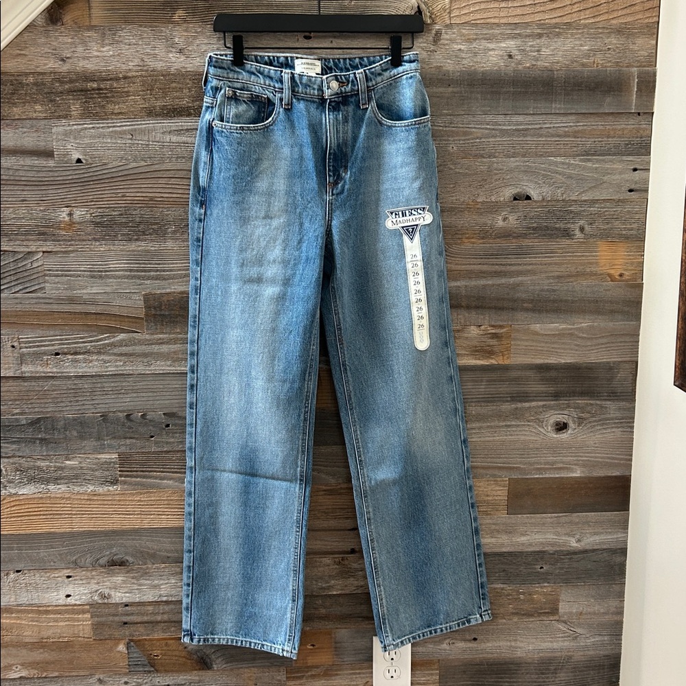 Madhappy X Guess The Boyfriend Jeans Collaboration in Light Wash Sz 26 NWT